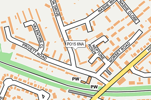 PO15 6NA map - OS OpenMap – Local (Ordnance Survey) PO15 6NA map - OS OpenMap – Local (Ordnance Survey)