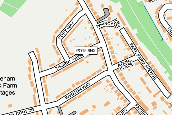 PO15 6NX map - OS OpenMap – Local (Ordnance Survey) PO15 6NX map - OS OpenMap – Local (Ordnance Survey)