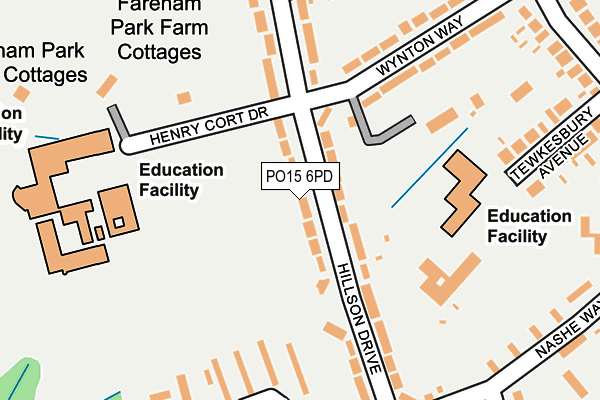 PO15 6PD map - OS OpenMap – Local (Ordnance Survey) PO15 6PD map - OS OpenMap – Local (Ordnance Survey)
