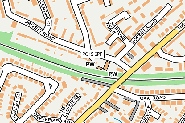 PO15 6PF map - OS OpenMap – Local (Ordnance Survey) PO15 6PF map - OS OpenMap – Local (Ordnance Survey)