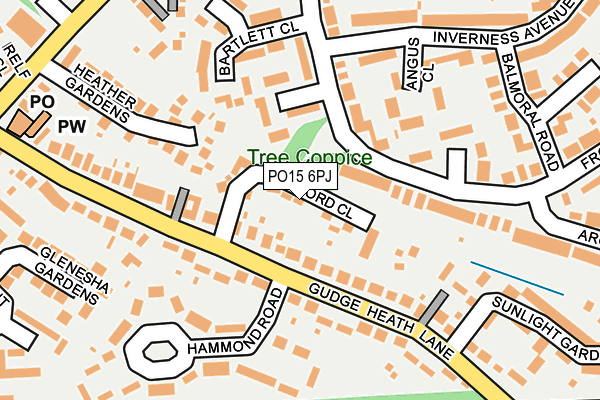 PO15 6PJ map - OS OpenMap – Local (Ordnance Survey) PO15 6PJ map - OS OpenMap – Local (Ordnance Survey)