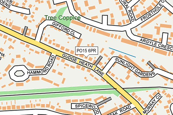 PO15 6PR map - OS OpenMap – Local (Ordnance Survey) PO15 6PR map - OS OpenMap – Local (Ordnance Survey)