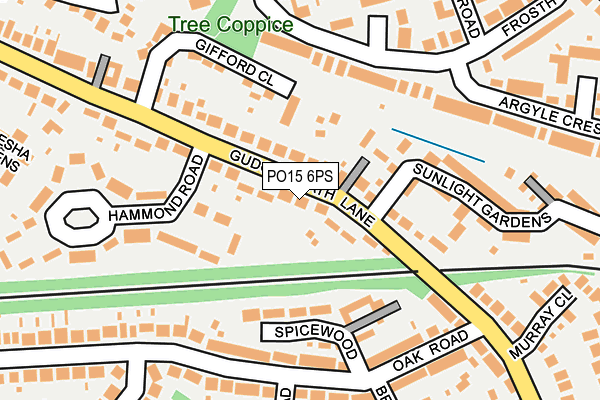 PO15 6PS map - OS OpenMap – Local (Ordnance Survey) PO15 6PS map - OS OpenMap – Local (Ordnance Survey)