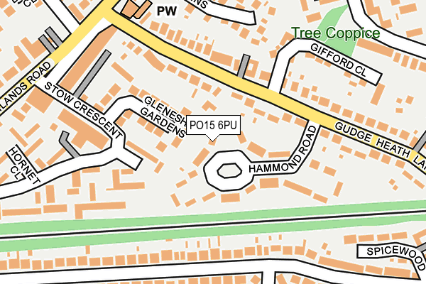 PO15 6PU map - OS OpenMap – Local (Ordnance Survey) PO15 6PU map - OS OpenMap – Local (Ordnance Survey)
