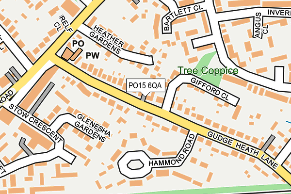 PO15 6QA map - OS OpenMap – Local (Ordnance Survey) PO15 6QA map - OS OpenMap – Local (Ordnance Survey)