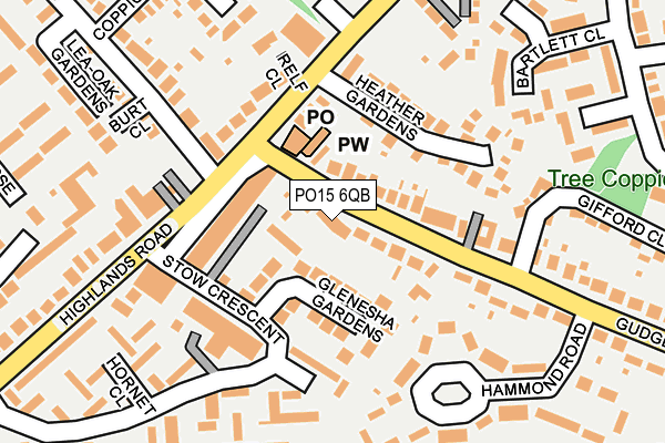 PO15 6QB map - OS OpenMap – Local (Ordnance Survey) PO15 6QB map - OS OpenMap – Local (Ordnance Survey)
