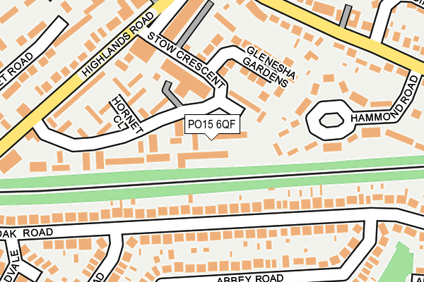 PO15 6QF map - OS OpenMap – Local (Ordnance Survey) PO15 6QF map - OS OpenMap – Local (Ordnance Survey)