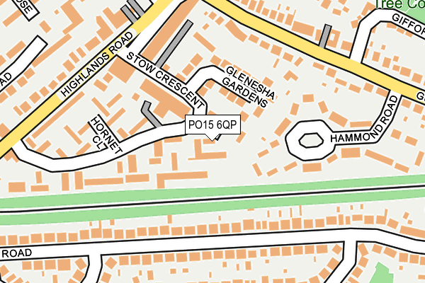 PO15 6QP map - OS OpenMap – Local (Ordnance Survey) PO15 6QP map - OS OpenMap – Local (Ordnance Survey)