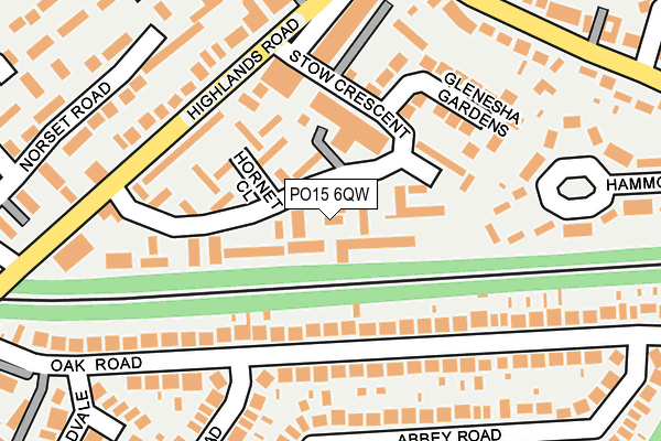 PO15 6QW map - OS OpenMap – Local (Ordnance Survey) PO15 6QW map - OS OpenMap – Local (Ordnance Survey)