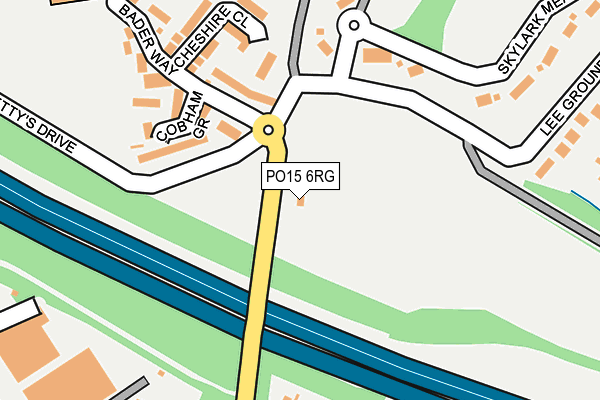 PO15 6RG map - OS OpenMap – Local (Ordnance Survey) PO15 6RG map - OS OpenMap – Local (Ordnance Survey)