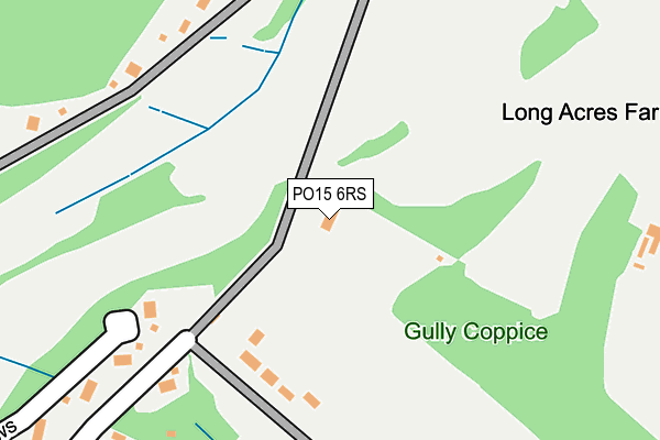 PO15 6RS map - OS OpenMap – Local (Ordnance Survey)