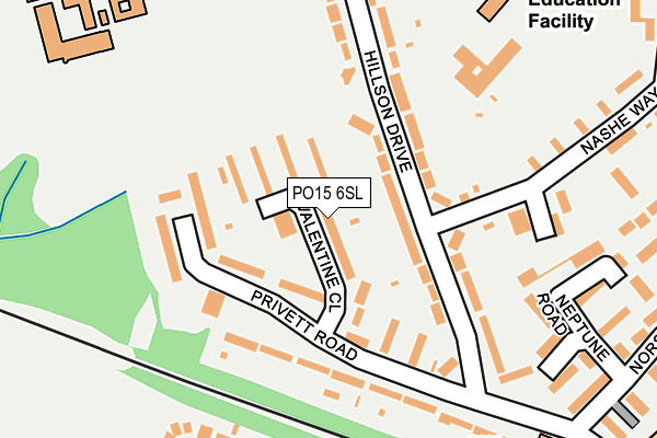 PO15 6SL map - OS OpenMap – Local (Ordnance Survey) PO15 6SL map - OS OpenMap – Local (Ordnance Survey)