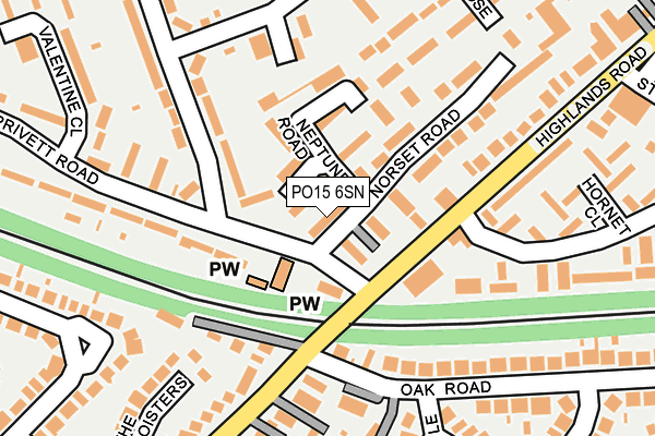 PO15 6SN map - OS OpenMap – Local (Ordnance Survey) PO15 6SN map - OS OpenMap – Local (Ordnance Survey)