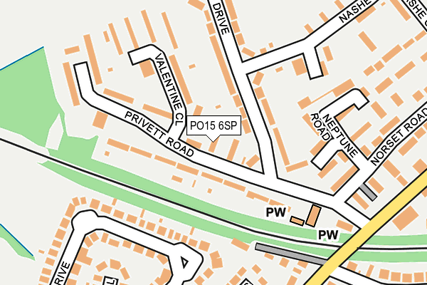 PO15 6SP map - OS OpenMap – Local (Ordnance Survey) PO15 6SP map - OS OpenMap – Local (Ordnance Survey)