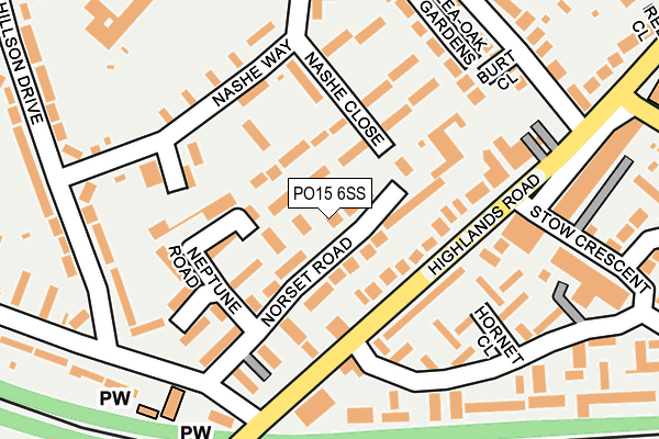 PO15 6SS map - OS OpenMap – Local (Ordnance Survey) PO15 6SS map - OS OpenMap – Local (Ordnance Survey)