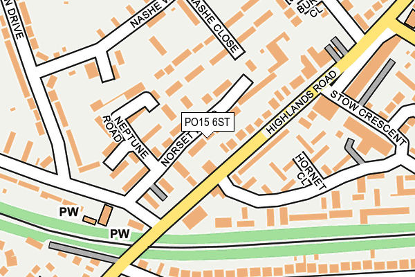 PO15 6ST map - OS OpenMap – Local (Ordnance Survey) PO15 6ST map - OS OpenMap – Local (Ordnance Survey)