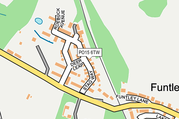 PO15 6TW map - OS OpenMap – Local (Ordnance Survey) PO15 6TW map - OS OpenMap – Local (Ordnance Survey)