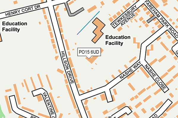 PO15 6UD map - OS OpenMap – Local (Ordnance Survey) PO15 6UD map - OS OpenMap – Local (Ordnance Survey)