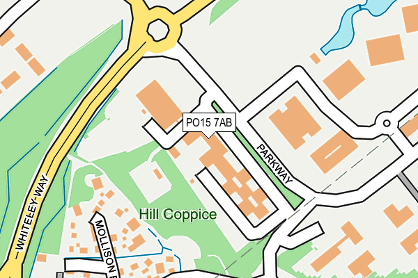 PO15 7AB map - OS OpenMap – Local (Ordnance Survey) PO15 7AB map - OS OpenMap – Local (Ordnance Survey)