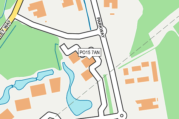 PO15 7AN map - OS OpenMap – Local (Ordnance Survey) PO15 7AN map - OS OpenMap – Local (Ordnance Survey)