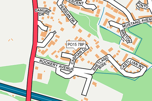 PO15 7BP map - OS OpenMap – Local (Ordnance Survey)