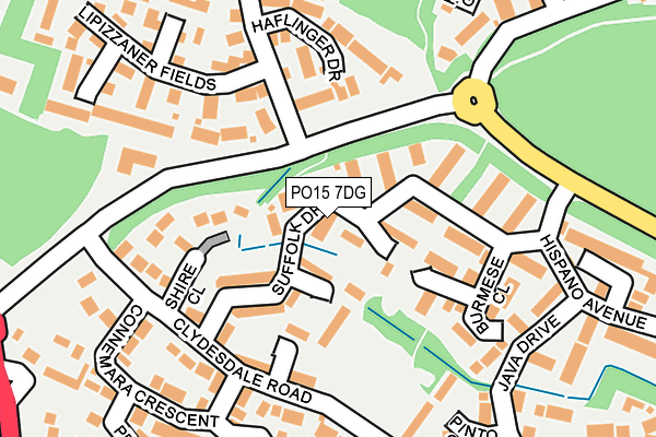 PO15 7DG map - OS OpenMap – Local (Ordnance Survey) PO15 7DG map - OS OpenMap – Local (Ordnance Survey)