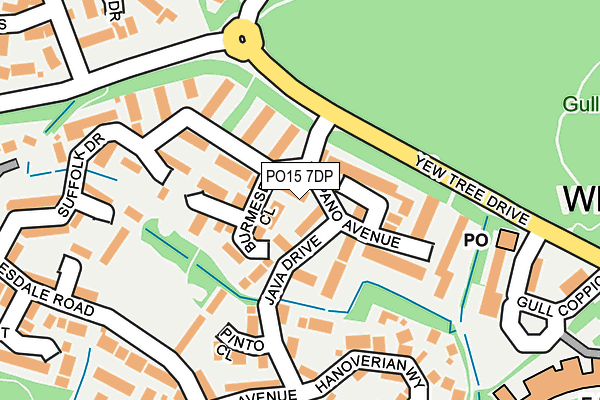 PO15 7DP map - OS OpenMap – Local (Ordnance Survey) PO15 7DP map - OS OpenMap – Local (Ordnance Survey)