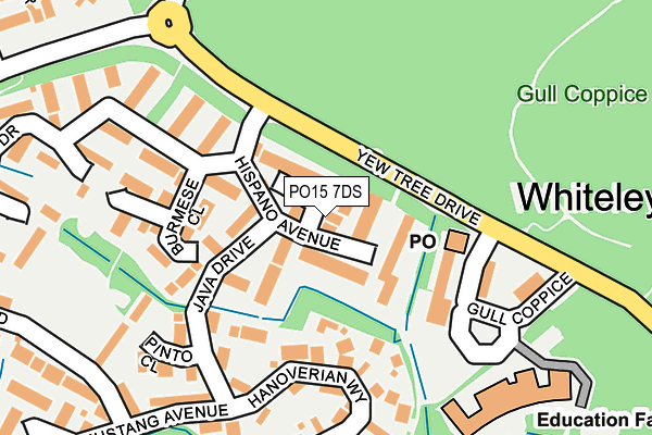 PO15 7DS map - OS OpenMap – Local (Ordnance Survey) PO15 7DS map - OS OpenMap – Local (Ordnance Survey)