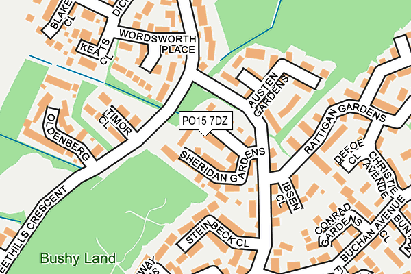 PO15 7DZ map - OS OpenMap – Local (Ordnance Survey) PO15 7DZ map - OS OpenMap – Local (Ordnance Survey)