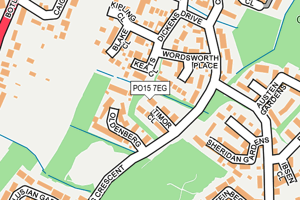 PO15 7EG map - OS OpenMap – Local (Ordnance Survey) PO15 7EG map - OS OpenMap – Local (Ordnance Survey)