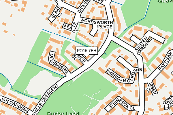 PO15 7EH map - OS OpenMap – Local (Ordnance Survey) PO15 7EH map - OS OpenMap – Local (Ordnance Survey)
