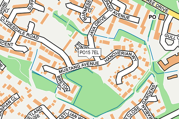 PO15 7EL map - OS OpenMap – Local (Ordnance Survey) PO15 7EL map - OS OpenMap – Local (Ordnance Survey)