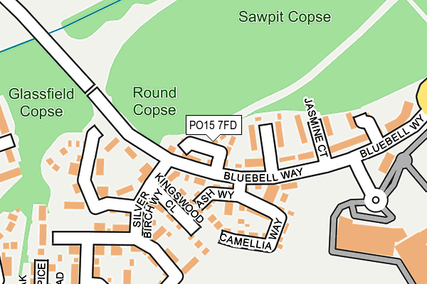 PO15 7FD map - OS OpenMap – Local (Ordnance Survey) PO15 7FD map - OS OpenMap – Local (Ordnance Survey)
