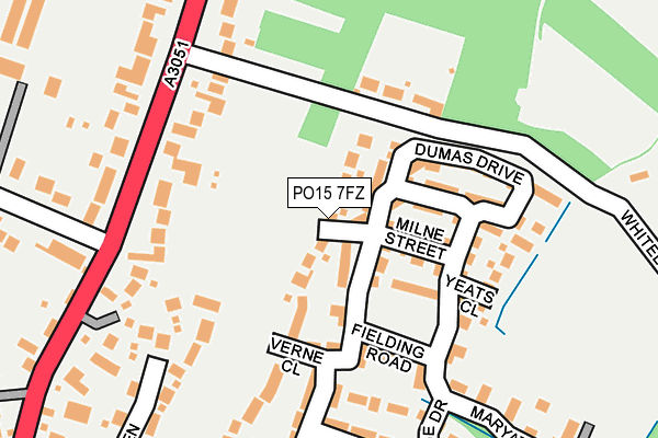 PO15 7FZ map - OS OpenMap – Local (Ordnance Survey) PO15 7FZ map - OS OpenMap – Local (Ordnance Survey)