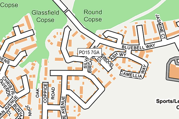 PO15 7GA map - OS OpenMap – Local (Ordnance Survey) PO15 7GA map - OS OpenMap – Local (Ordnance Survey)