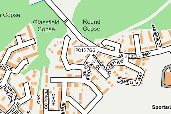 PO15 7GG map - OS OpenMap – Local (Ordnance Survey)