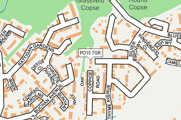 PO15 7GR map - OS OpenMap – Local (Ordnance Survey) PO15 7GR map - OS OpenMap – Local (Ordnance Survey)