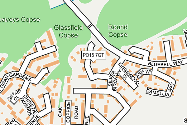 PO15 7GT map - OS OpenMap – Local (Ordnance Survey) PO15 7GT map - OS OpenMap – Local (Ordnance Survey)