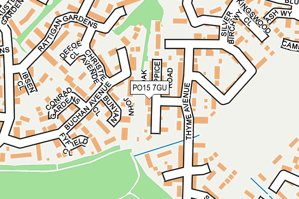 PO15 7GU map - OS OpenMap – Local (Ordnance Survey) PO15 7GU map - OS OpenMap – Local (Ordnance Survey)