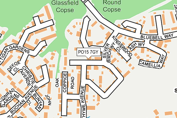 PO15 7GY map - OS OpenMap – Local (Ordnance Survey) PO15 7GY map - OS OpenMap – Local (Ordnance Survey)