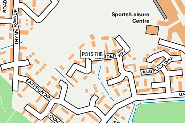 PO15 7HB map - OS OpenMap – Local (Ordnance Survey)