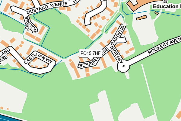 PO15 7HF map - OS OpenMap – Local (Ordnance Survey) PO15 7HF map - OS OpenMap – Local (Ordnance Survey)