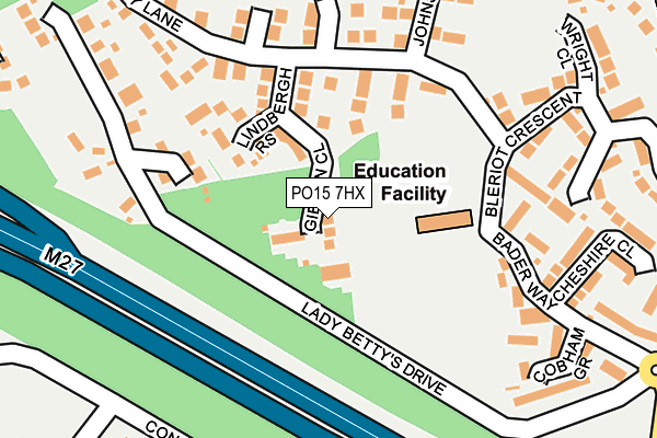 PO15 7HX map - OS OpenMap – Local (Ordnance Survey) PO15 7HX map - OS OpenMap – Local (Ordnance Survey)