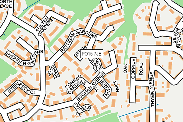 PO15 7JE map - OS OpenMap – Local (Ordnance Survey) PO15 7JE map - OS OpenMap – Local (Ordnance Survey)