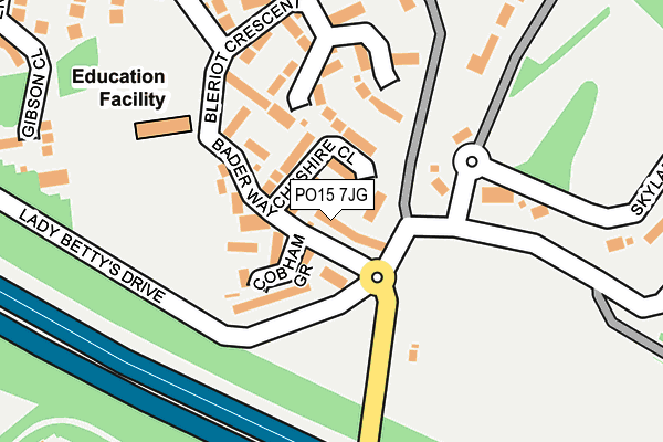 PO15 7JG map - OS OpenMap – Local (Ordnance Survey) PO15 7JG map - OS OpenMap – Local (Ordnance Survey)