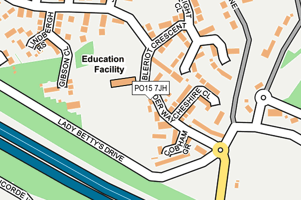 PO15 7JH map - OS OpenMap – Local (Ordnance Survey) PO15 7JH map - OS OpenMap – Local (Ordnance Survey)