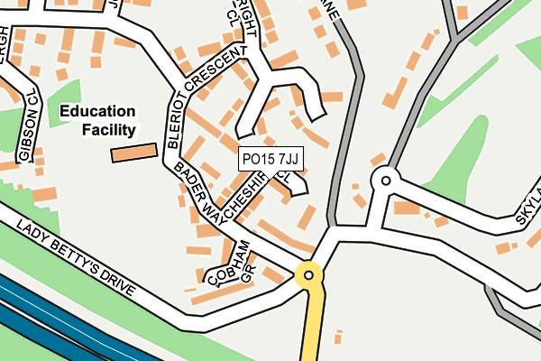 PO15 7JJ map - OS OpenMap – Local (Ordnance Survey) PO15 7JJ map - OS OpenMap – Local (Ordnance Survey)