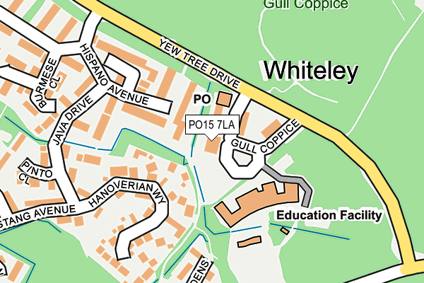 PO15 7LA map - OS OpenMap – Local (Ordnance Survey) PO15 7LA map - OS OpenMap – Local (Ordnance Survey)
