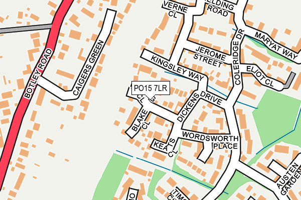 PO15 7LR map - OS OpenMap – Local (Ordnance Survey) PO15 7LR map - OS OpenMap – Local (Ordnance Survey)