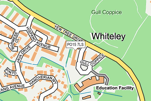 PO15 7LS map - OS OpenMap – Local (Ordnance Survey) PO15 7LS map - OS OpenMap – Local (Ordnance Survey)